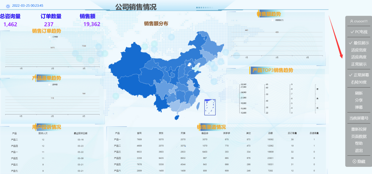 PC展示的效果-迪赛智慧数