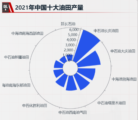 2021年中国十大油田产量-迪赛智慧数