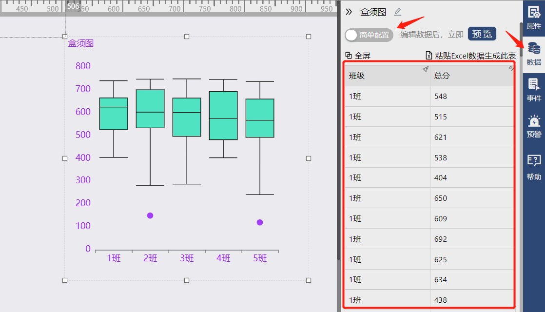 设置盒须图的数据-迪赛智慧数