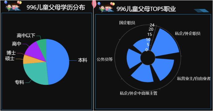 儿童父母学历及职业-迪赛智慧数