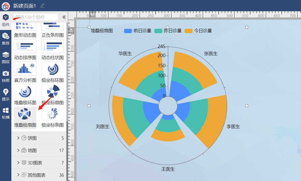 叠极扇图-迪赛智慧数