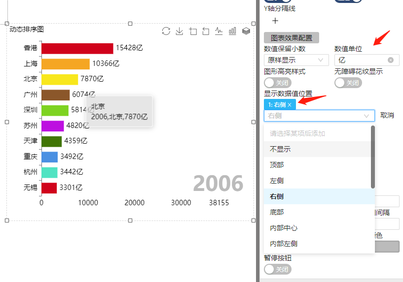 如需在图表中添加数据的单位在图表显示-迪赛智慧数