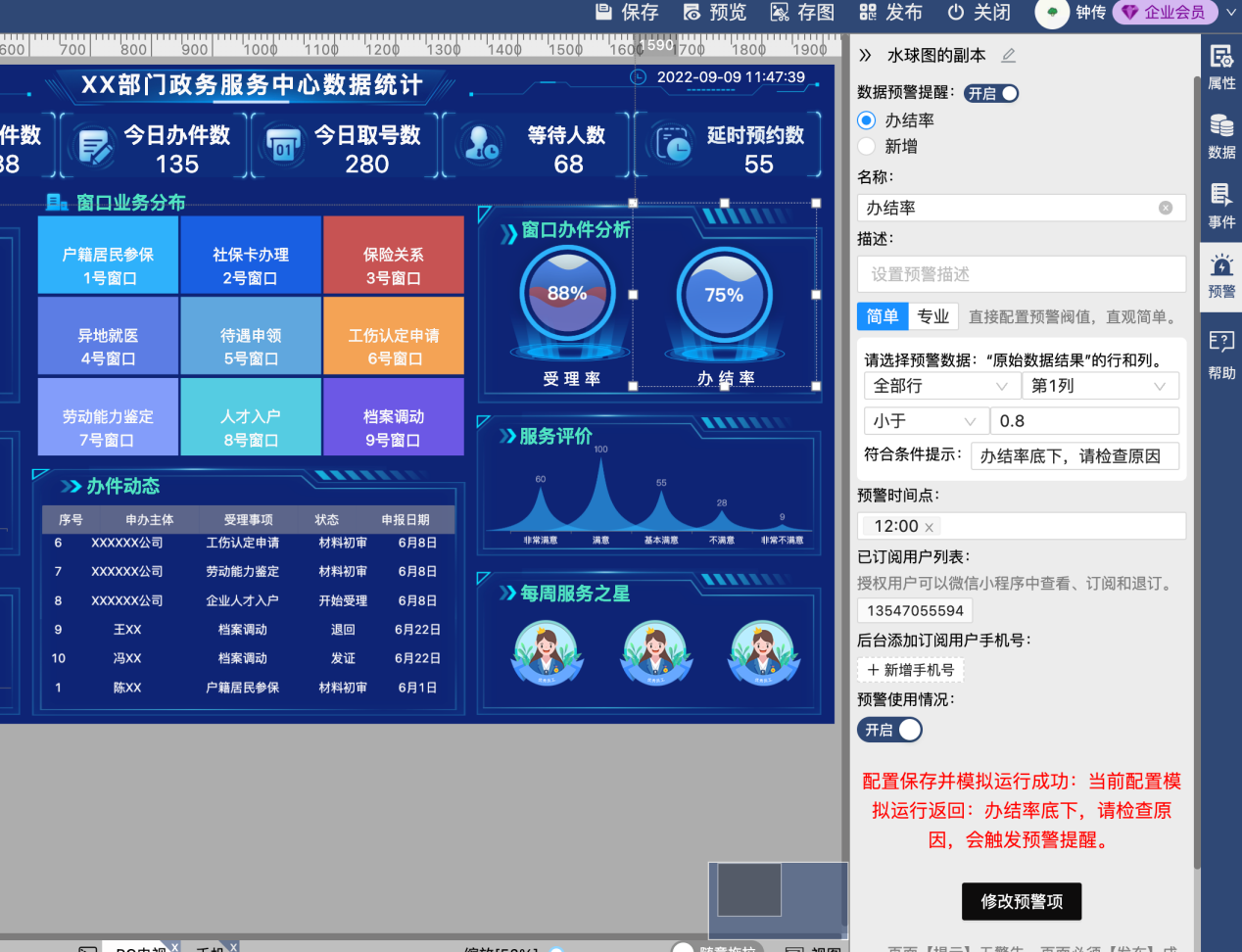 水球图预警配置-迪赛智慧数