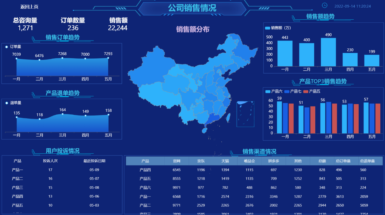 公司销售情况-PC端-迪赛智慧数