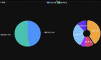 多个饼图轻松呈现，公司的支出类别和各项支出详情-迪赛智慧数