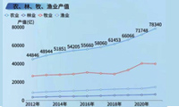 乡村经济数据分析，2021年农业产值为7.834万亿元，年均增长4.5%-迪赛智慧数