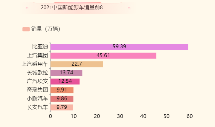 2021年中国品牌新能源汽车销量最大-迪赛智慧数