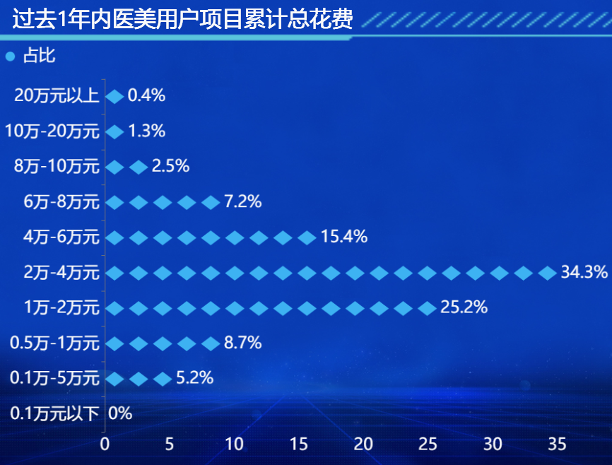 医美用户项目总花费-迪赛智慧数