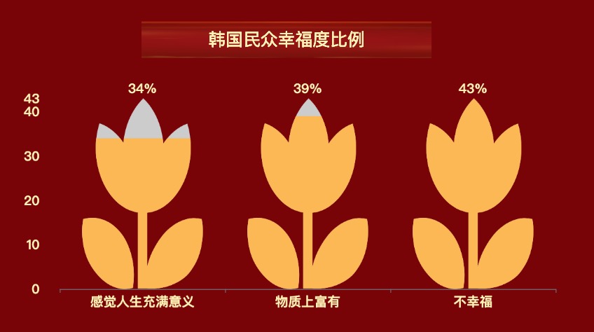 韩国人幸福度比例-迪赛智慧数