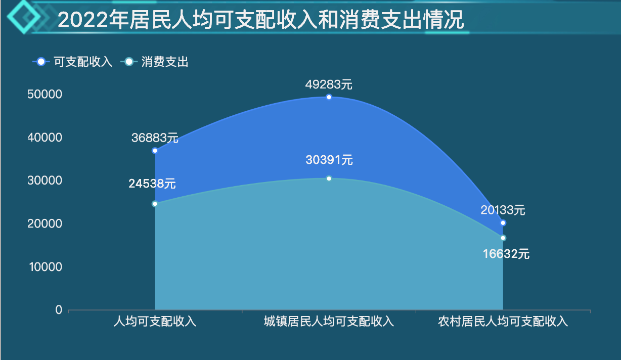 城镇居民的收支远远高于农村居民-迪赛智慧数