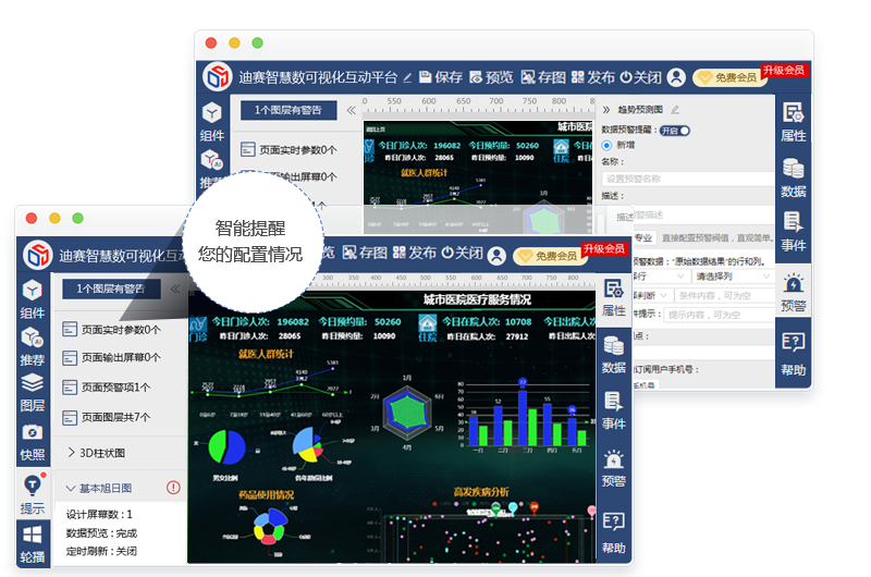 智能提醒您配置不合理或者不正确之处-迪赛智慧数