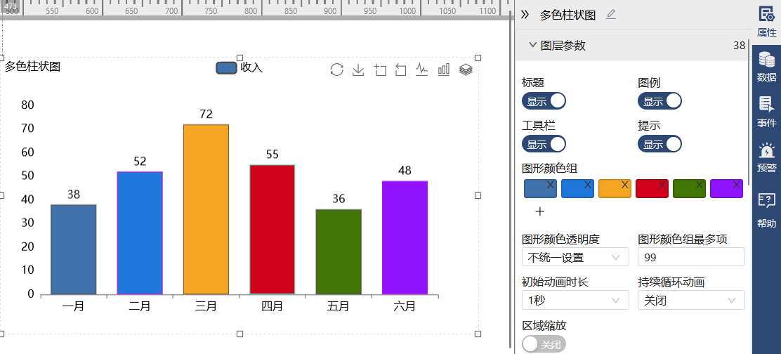 多色柱状图-迪赛智慧数