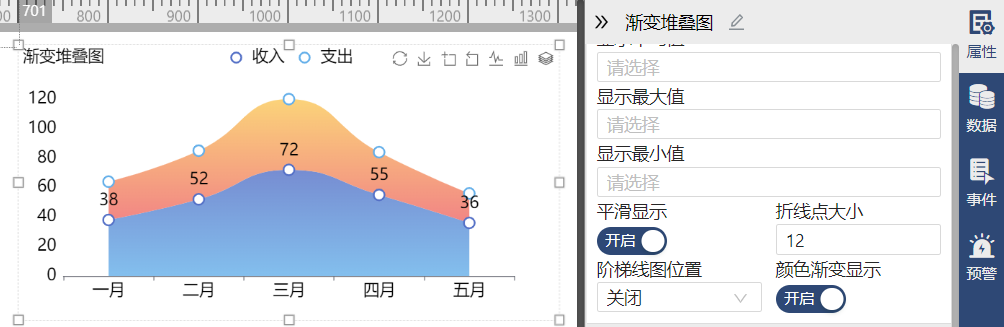 渐变堆叠图-迪赛智慧数